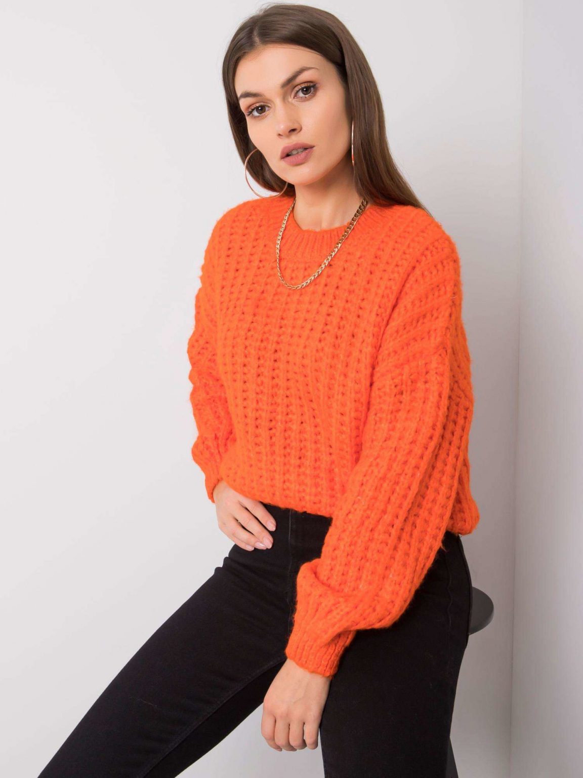Fluo pomarańczowy sweter Matilde RUE PARIS