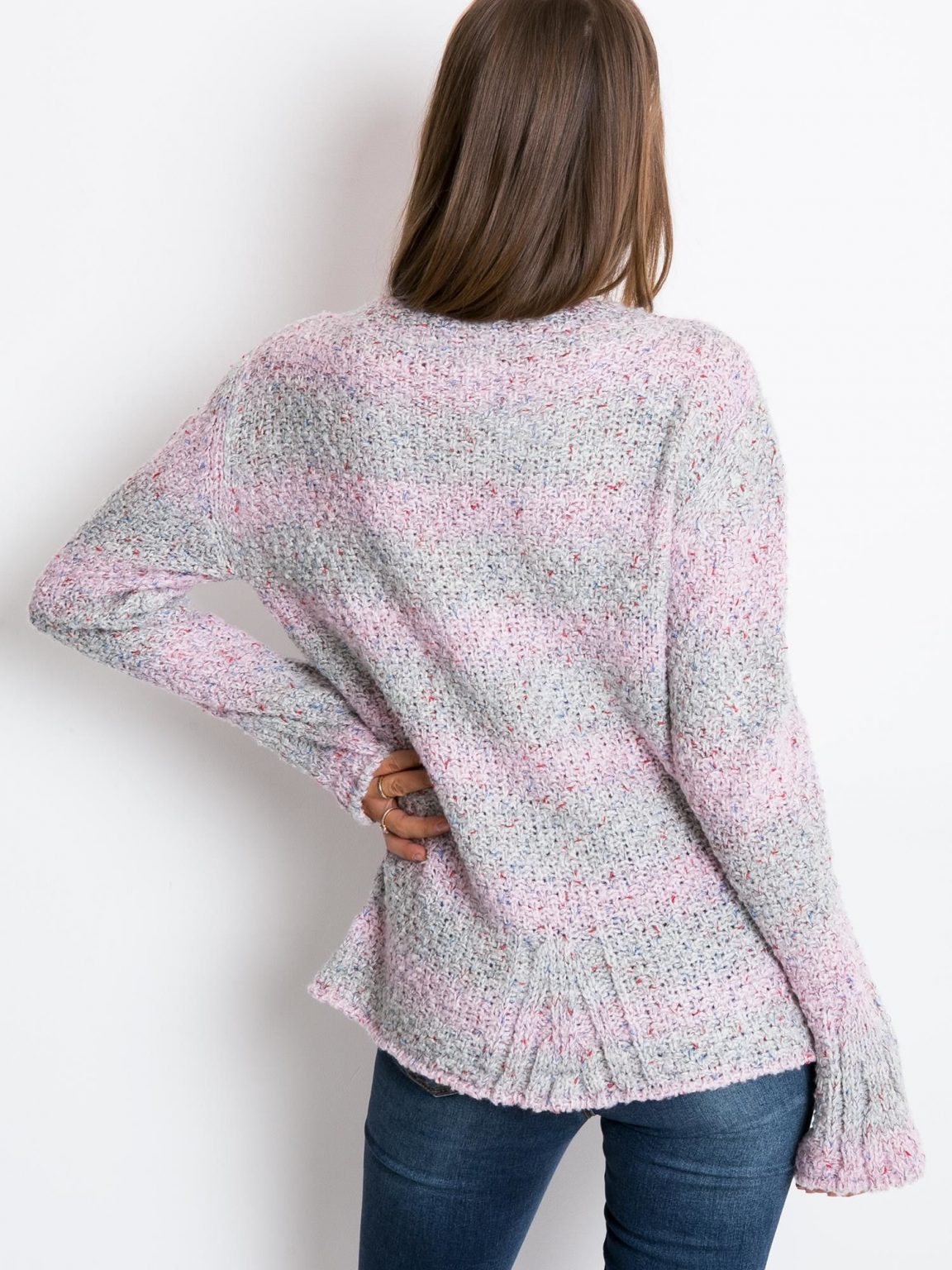Szaro-różowy sweter Dancefloor