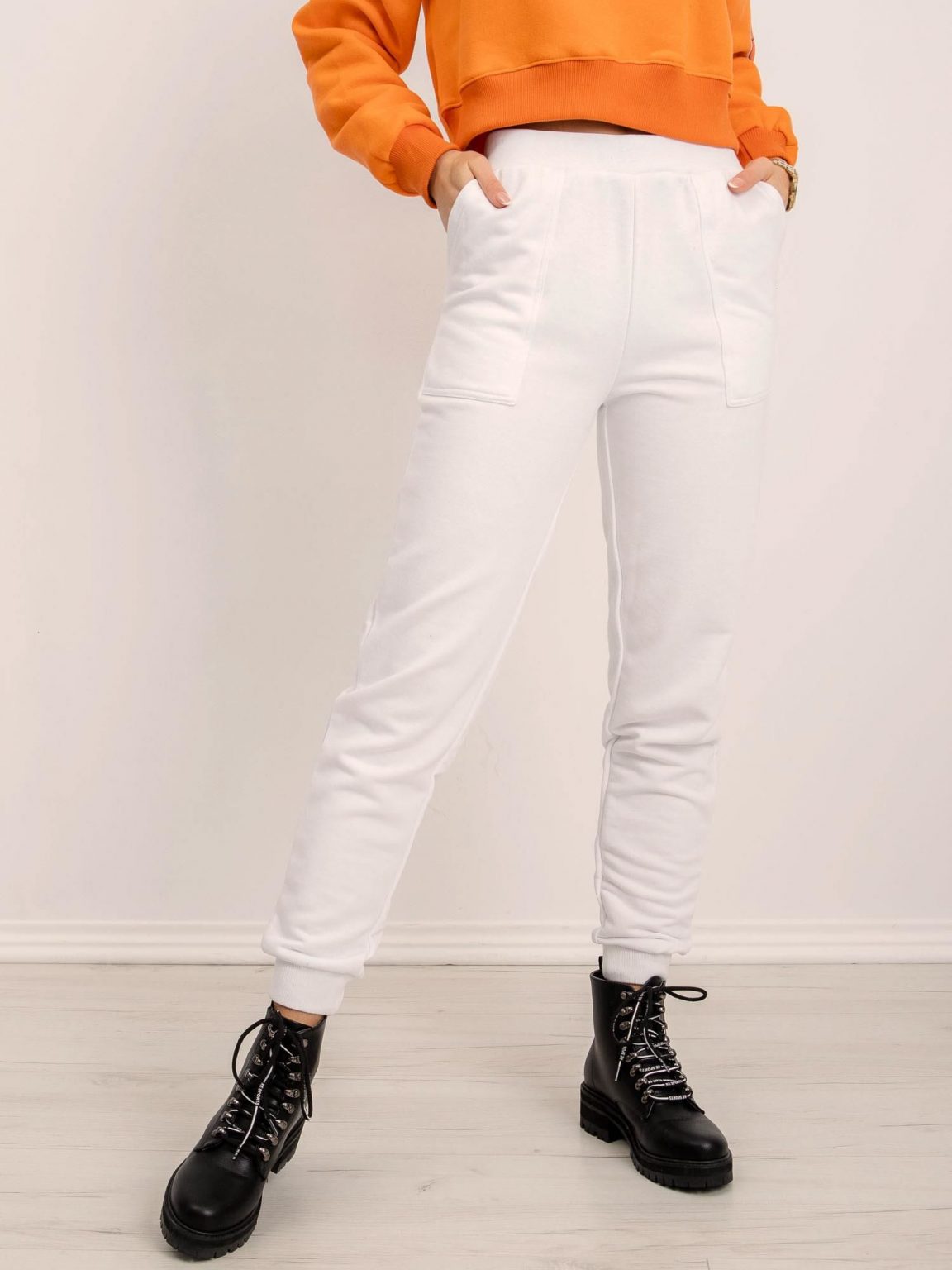 BSL Białe spodnie dresowe