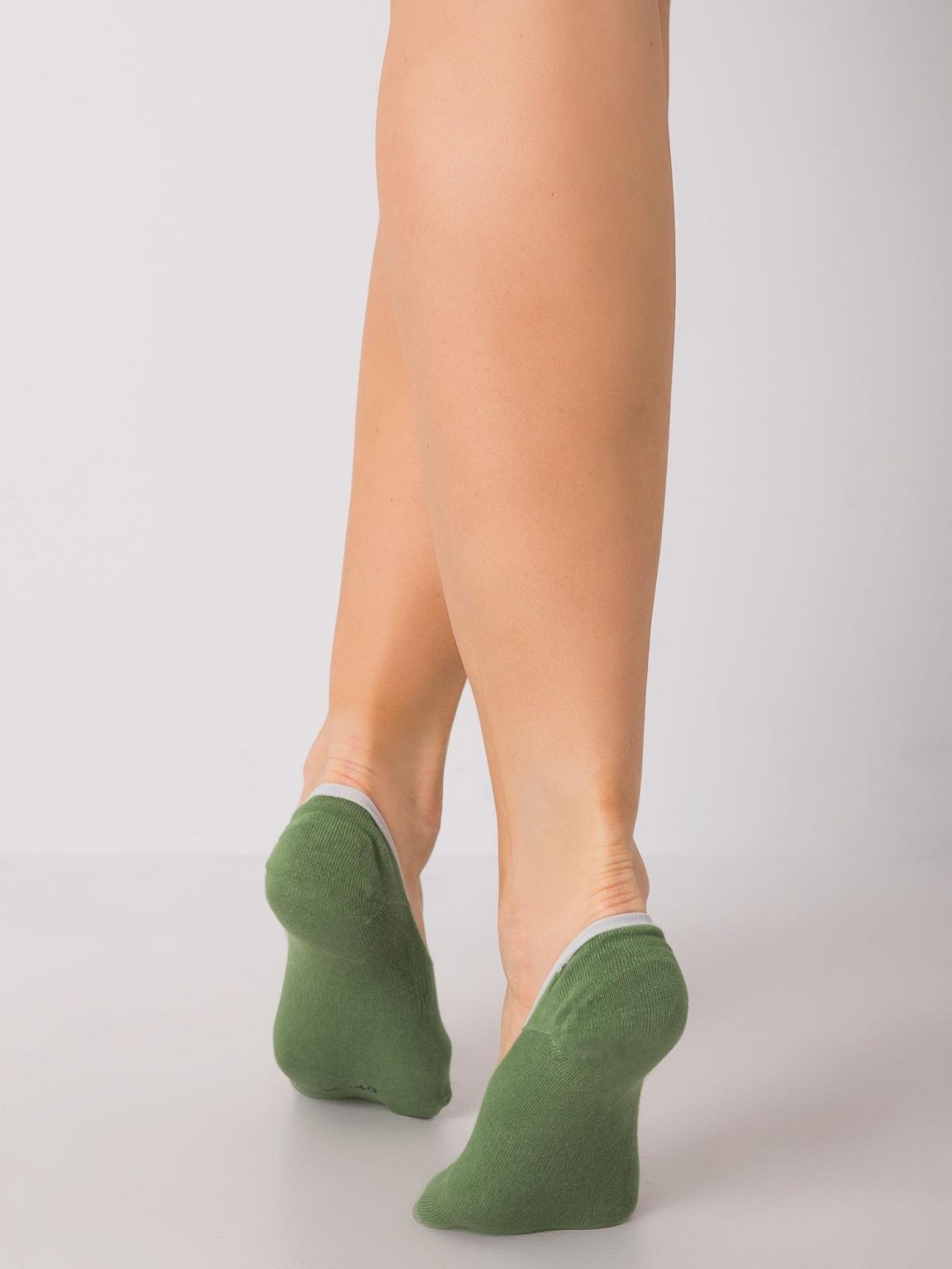 Zielone damskie skarpetki stopki
