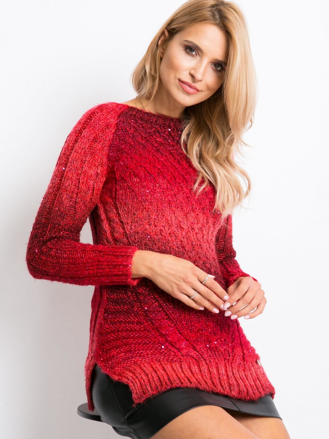 Czerwony sweter Verona