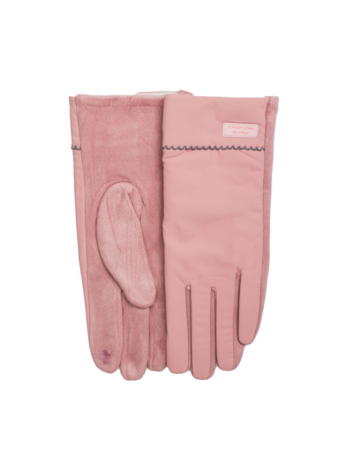 Hurtownia Różowe zimowe rękawiczki damskie