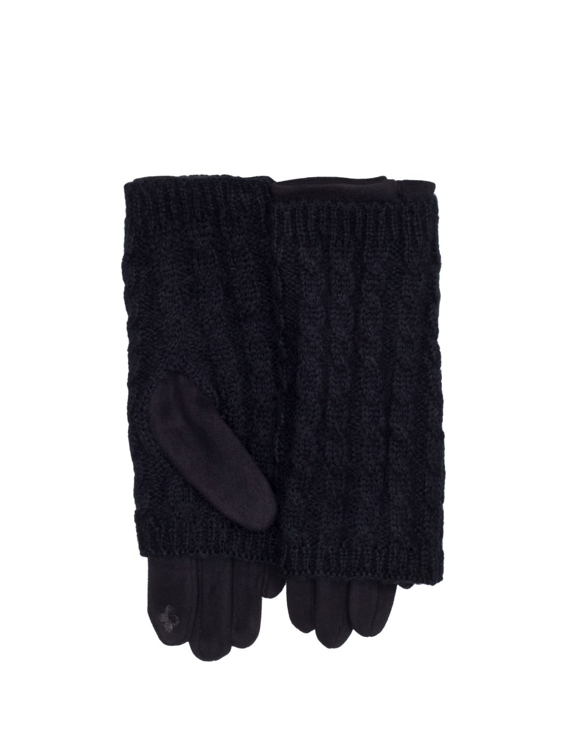 Hurtownia Czarne damskie rękawiczki zimowe