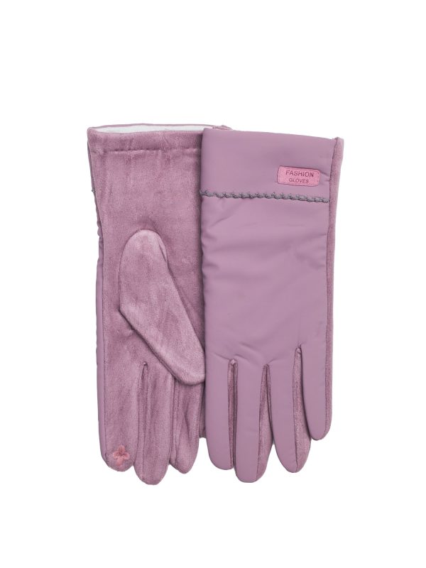Hurtownia Fioletowe zimowe rękawiczki damskie
