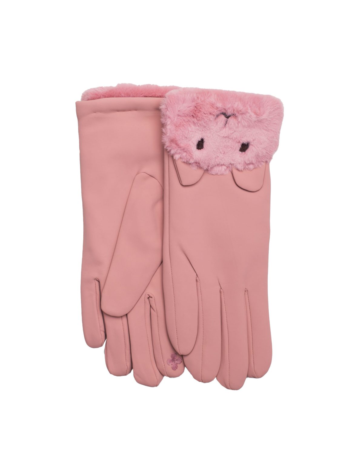 Hurtownia Różowe damskie rękawiczki ocieplane