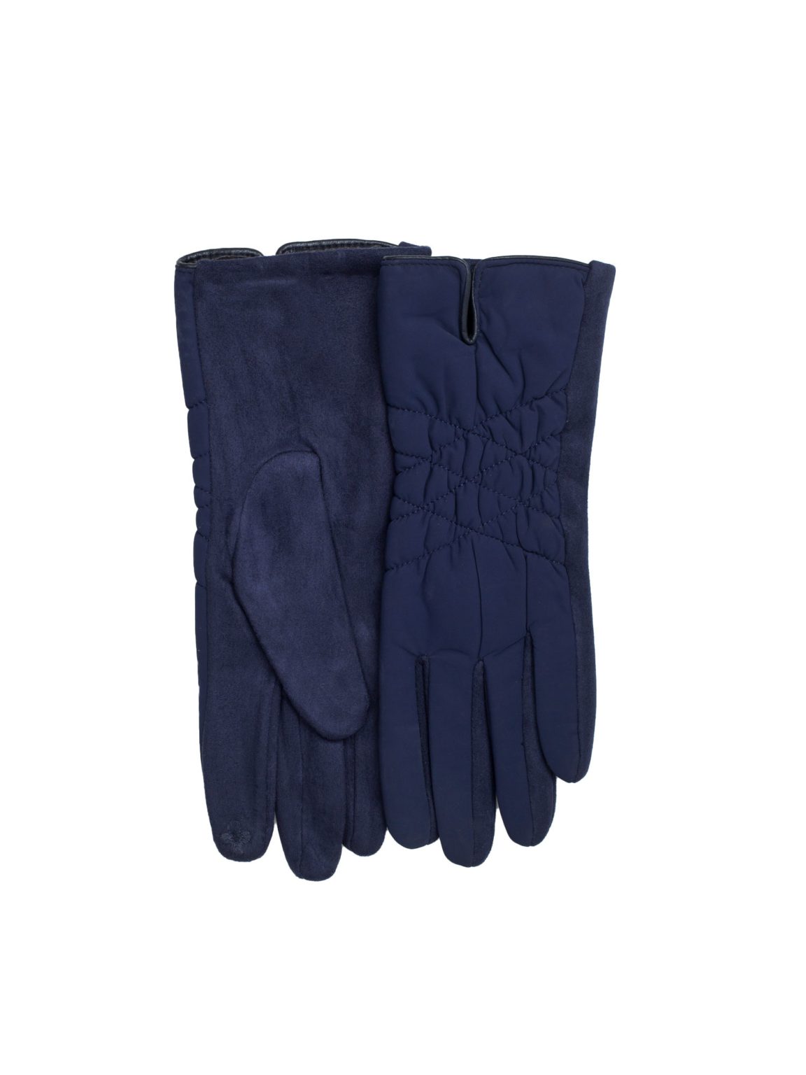 Hurtownia Granatowe damskie rękawiczki na zimę