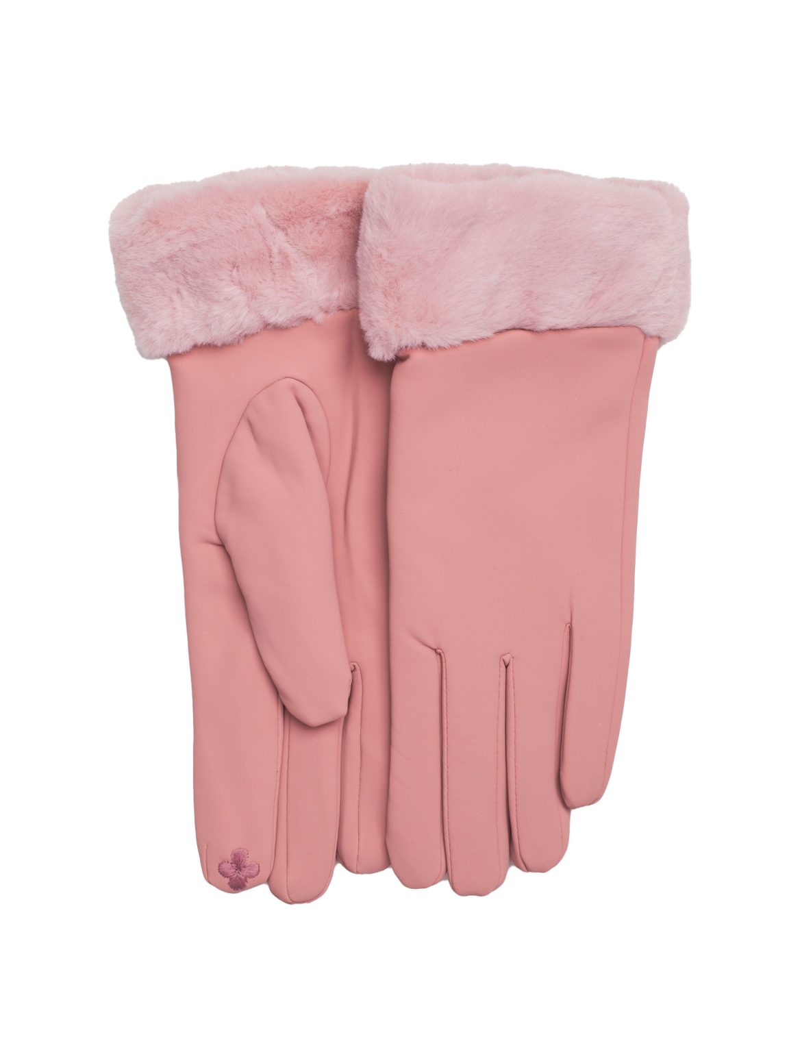 Hurtownia Różowe ocieplane rękawiczki damskie