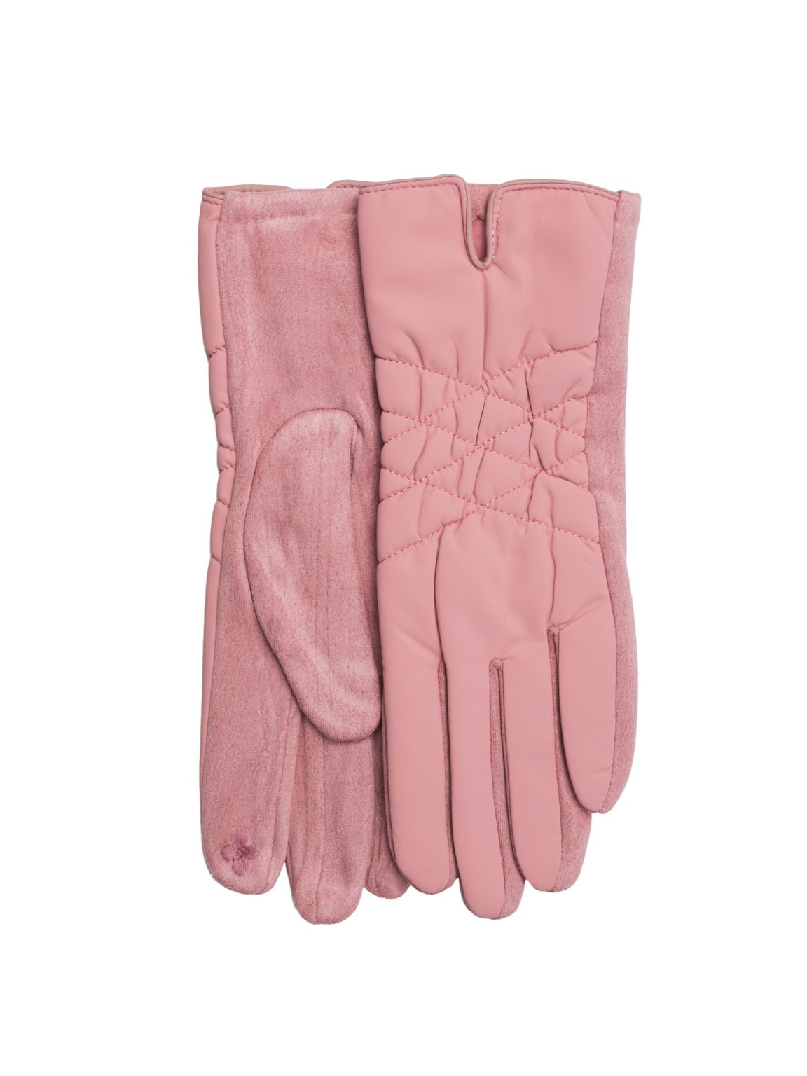 Hurtownia Różowe damskie rękawiczki na zimę