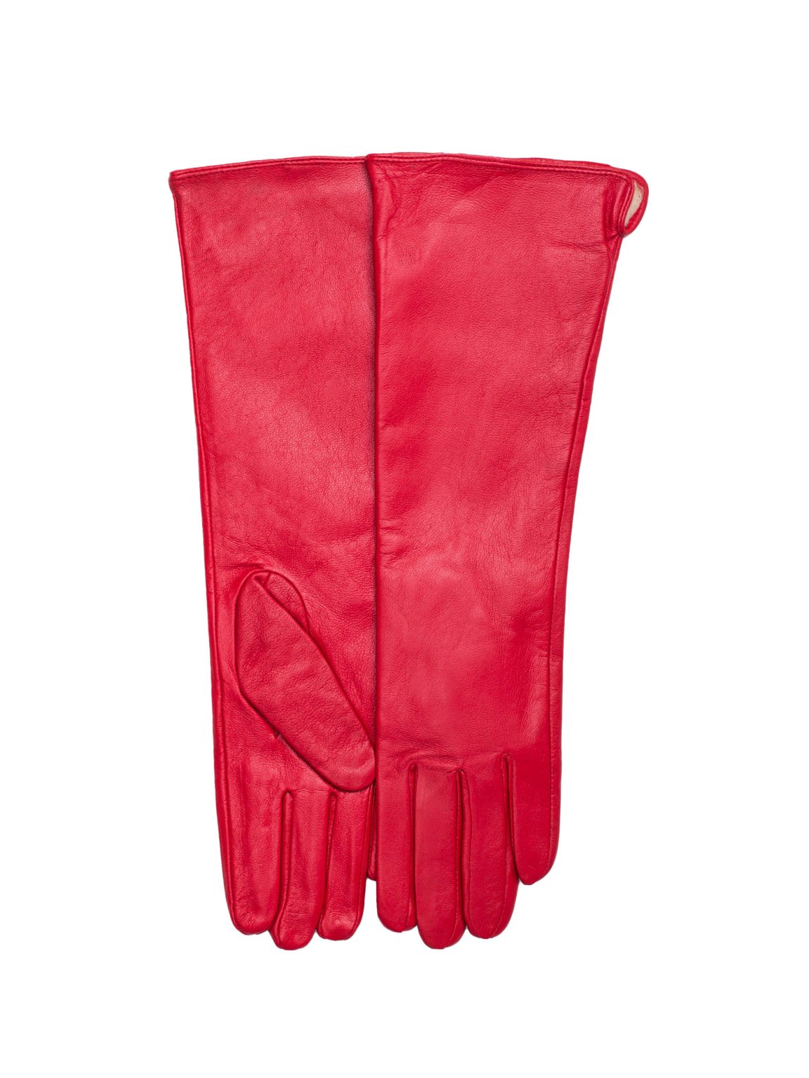 Hurtownia Czerwone długie rękawiczki ze skóry ekologicznej