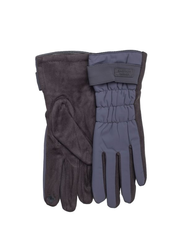Hurtownia Szare rękawiczki na zimę dotykowe