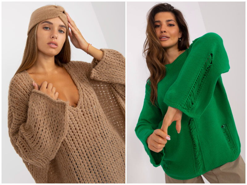 Hurtownia swetry oversize damskie – poznaj hity tegorocznej jesieni!