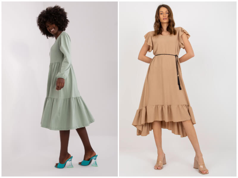 Sukienki z falbankami hurtownia odzieży – uzupełnij trendy w asortymencie