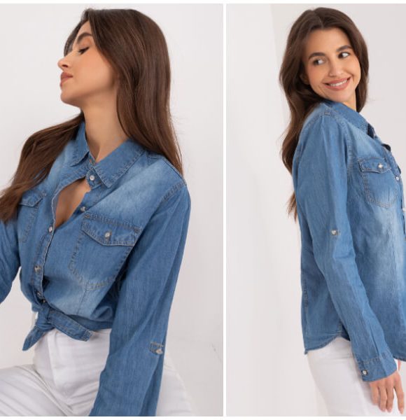 Koszula jeansowa damska w modnej odsłonie z hurtowni odzieży