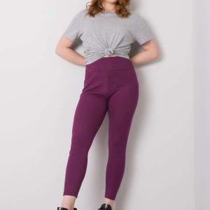 Faceți față ridicolului Caitleen RUE PARIS Purple Inchis Plus Size Stripe Colanti