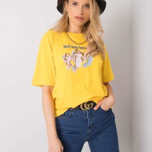 Magazin cu Tricou galben ridicol cu imprimeu Jasmine RUE PARIS