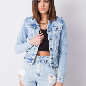 Comert cu ridicata Geacă din denim alabastru deschis Raquel RUE PARIS