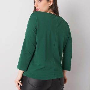 Comert cu ridicata Bluza verde inchis marimi mari Sandy bomber