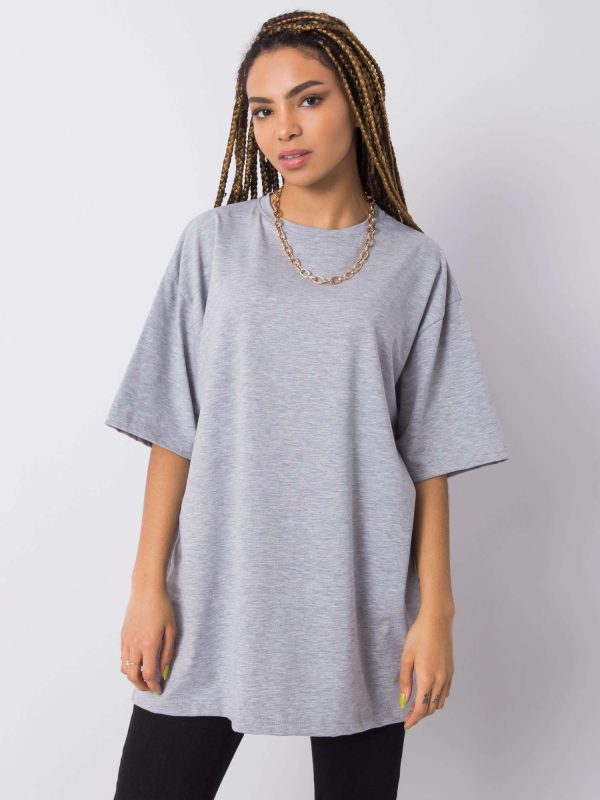 Comert cu ridicata Tricou mix gri Juliet RUE PARIS