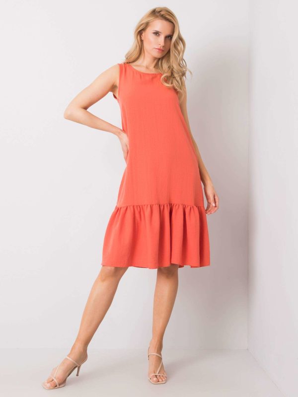 Cumpărați cu ridicolul Rochie Jossie RUE PARIS Coral Ruffle