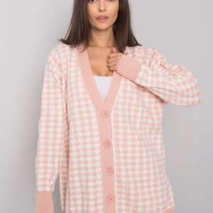 Cumpără cu cardigan roz ridicol deschis și alb cu houndstooth Arlington RUE PARIS