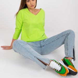 Hanorac Comert cu ridicata Basic Fluo Green Oliwia