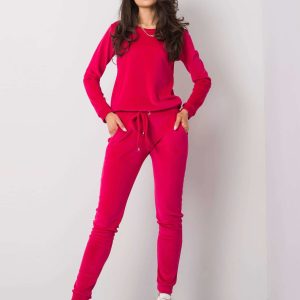 Comércio con ridicata Clarisa set velur fuchsia RUE PARIS