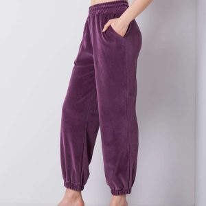 Comert cu ridicata Mariah RUE PARIS Pantaloni Antrenament Violet Velour