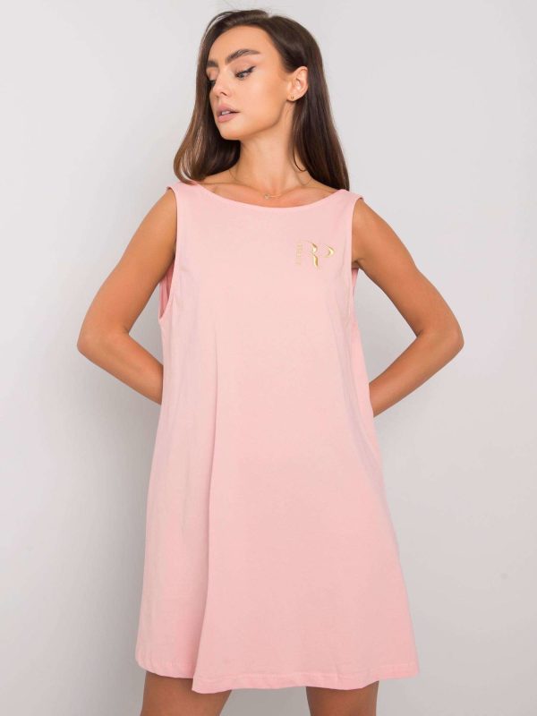 Comert cu ridicata Rochie Ramya RUE PARIS Pale din bumbac roz