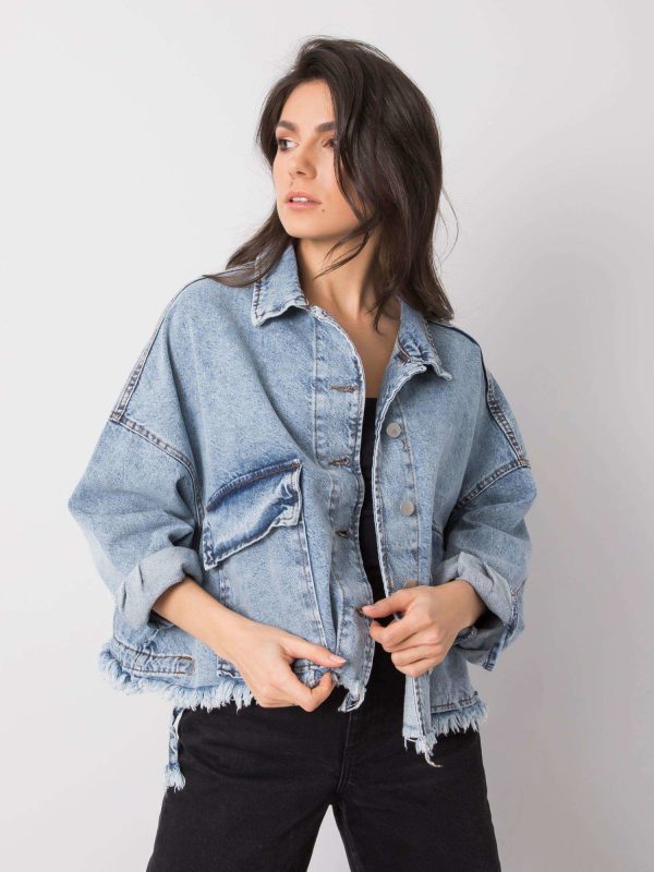 Cumpărați cu ridicola jachetă din denim supradimensionată Leal RUE PARIS din denim supradimensionat