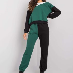 Comert cu ridicata Set de antrenament verde cu negru Krista RUE PARIS