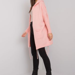 Comert cu Cardigan ridicat roz pal Patty RUE PARIS