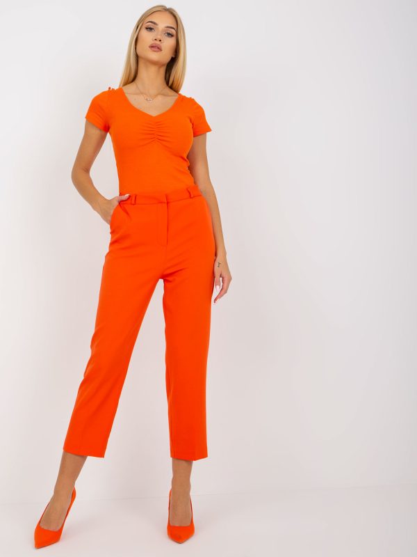 Cumpără cu pantaloni eleganți portocalii ridicoli RUE PARIS