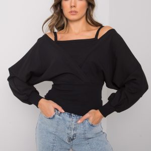 Bluza dama din bumbac negru comert cu ridicata Chavri RUE PARIS