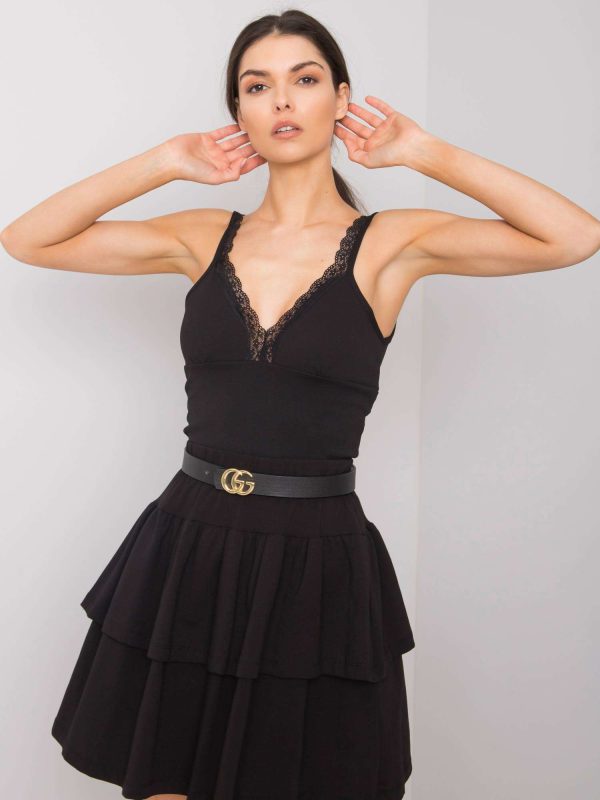 Comert cu top negru ridicol Zemya RUE PARIS