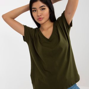 Tovarăș cu tricou ridicol Khaki Bombac Base cu decolteu în V Emory