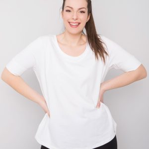 Cumpără cu ridicolul Tricou alb basic plus dimensionune Missy