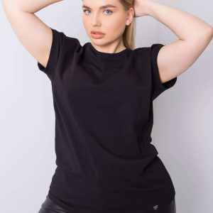 Comert cu tricou ridicat negru plus size Leanne