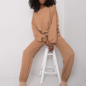 Comert cu ridicata Pantaloni de antrenament Camel cu saltea Naomi RUE PARIS