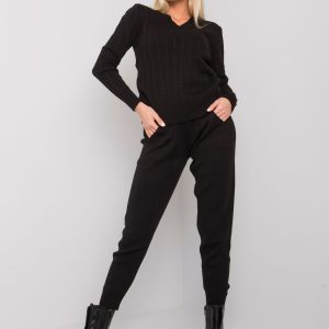 Comert cu ridicata Set negru tricotat Savi RUE PARIS