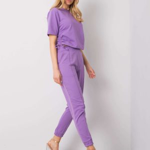 Comert cu ridicata Set casual violet Journi RUE PARIS