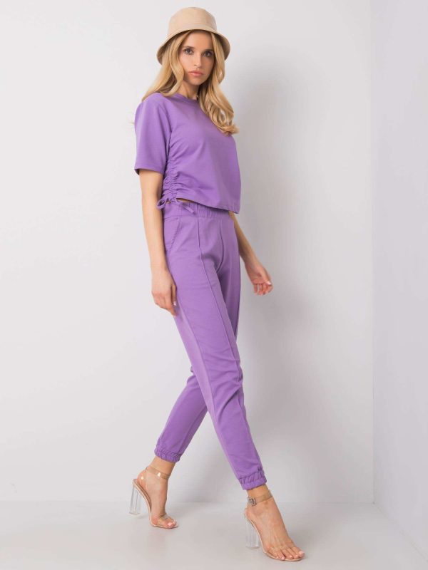 Comert cu ridicata Set casual violet Journi RUE PARIS