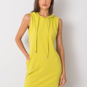 Magazin cu ridicola Rochie Molly RUE PARIS verde deschis cu fereastră