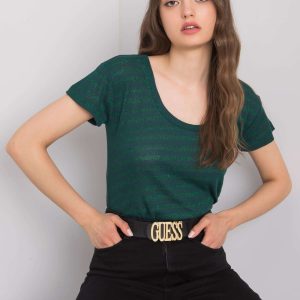 Cumpărați cu Tricou ridicol cu dungi inchis verde Alexa RUE PARIS