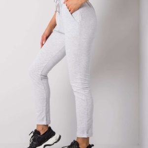 Pantaloni comert cu ridicata Cadence mix deschis gri