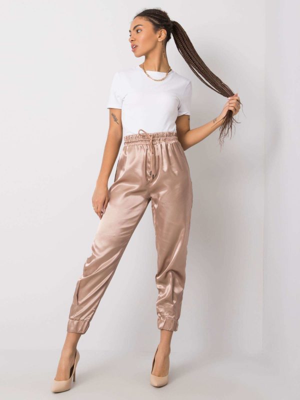 Comert cu ridicata Pantaloni bej Eleanor RUE PARIS