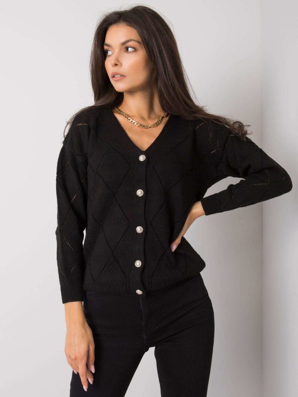 Comert cu ridicata Cardigan damă negru Elisabete RUE PARIS