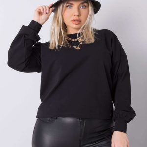 Comert cu ridicata Negru plus size hanorac Florentia