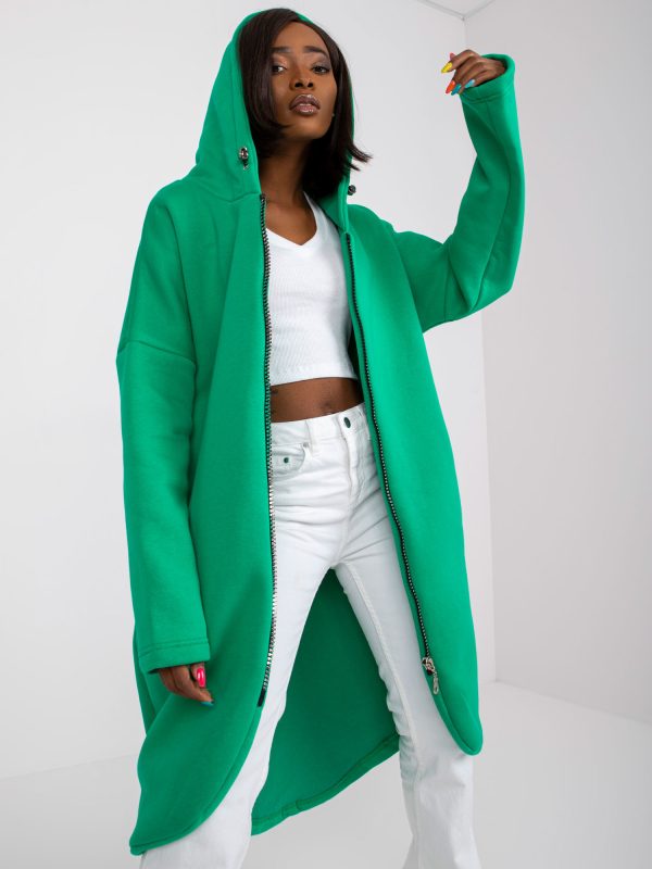 Cumpărați cu ridicolul Hanorac verde Tina RUE PARIS