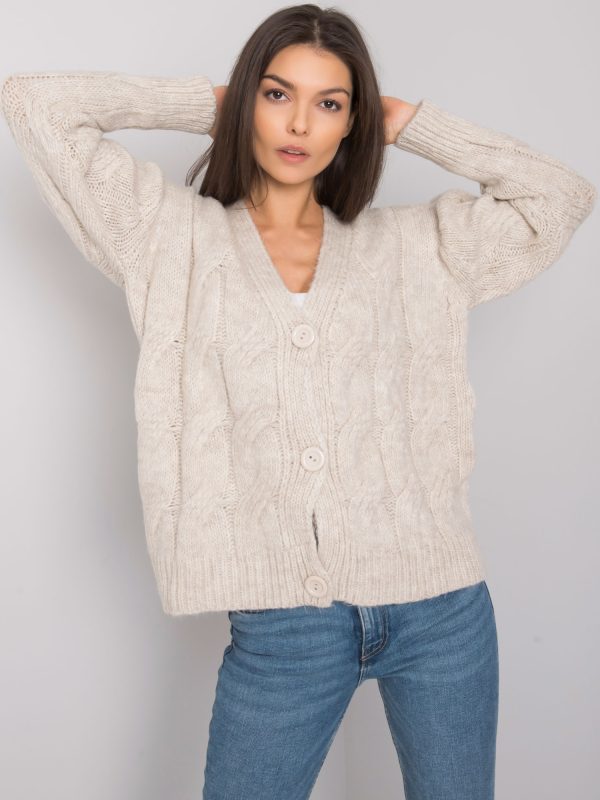 Comert cu cardigan bej ridicol cu paiete Nashville RUE PARIS