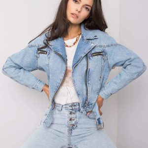 Comert cu ridicata Geacă din denim albastru deschis Catia RUE PARIS